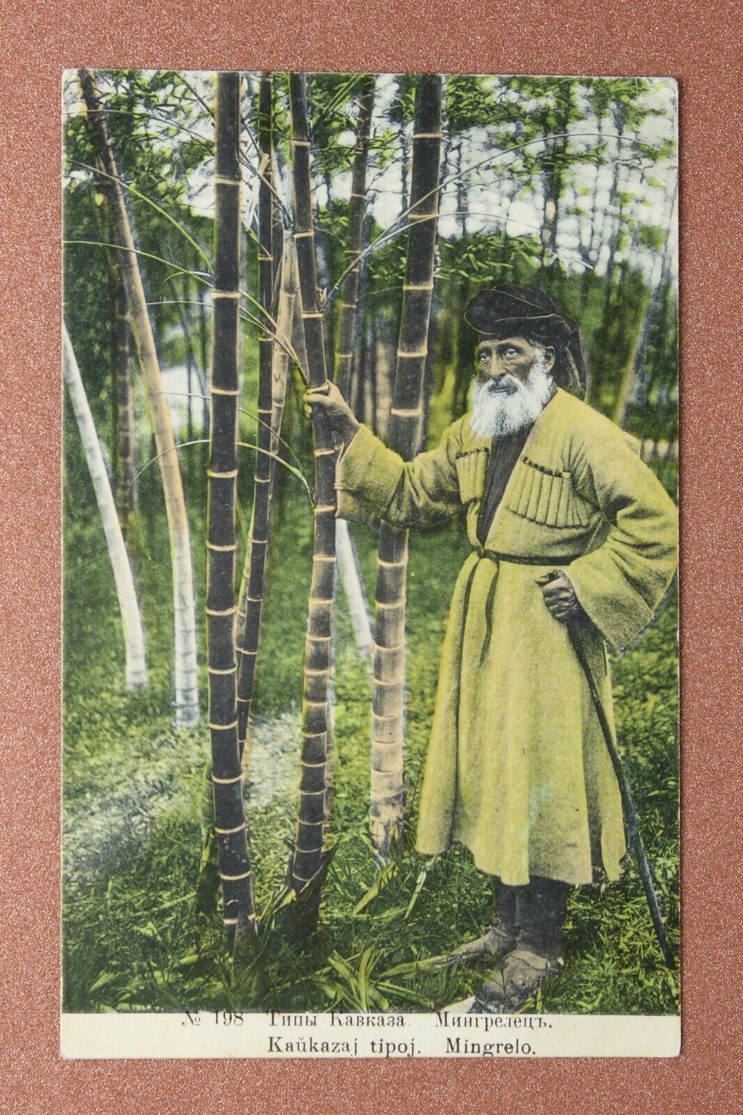 Mingrelo Ethnic dressed Man Types Caucasus. Tsarist Russia postcard 1909s