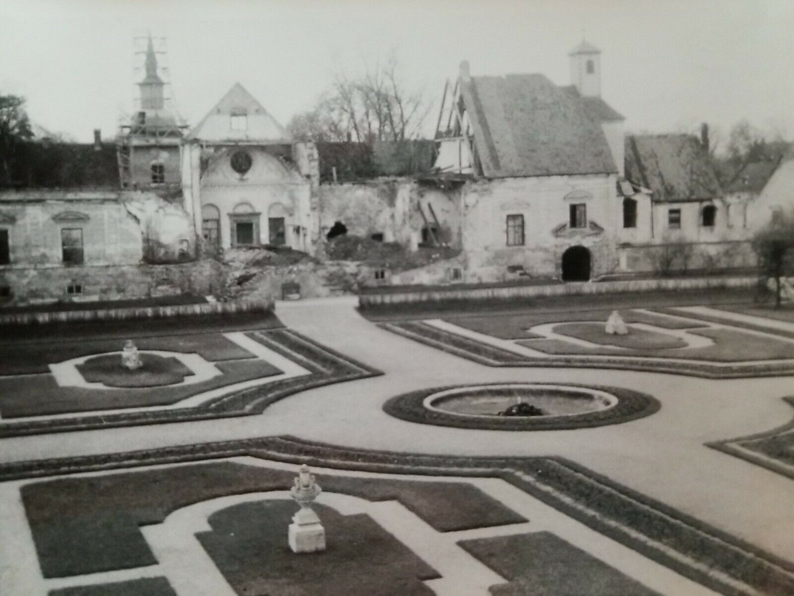 Chateau House & Garden May 1957 Vintage Photo ~ Schleissheim, Germany 