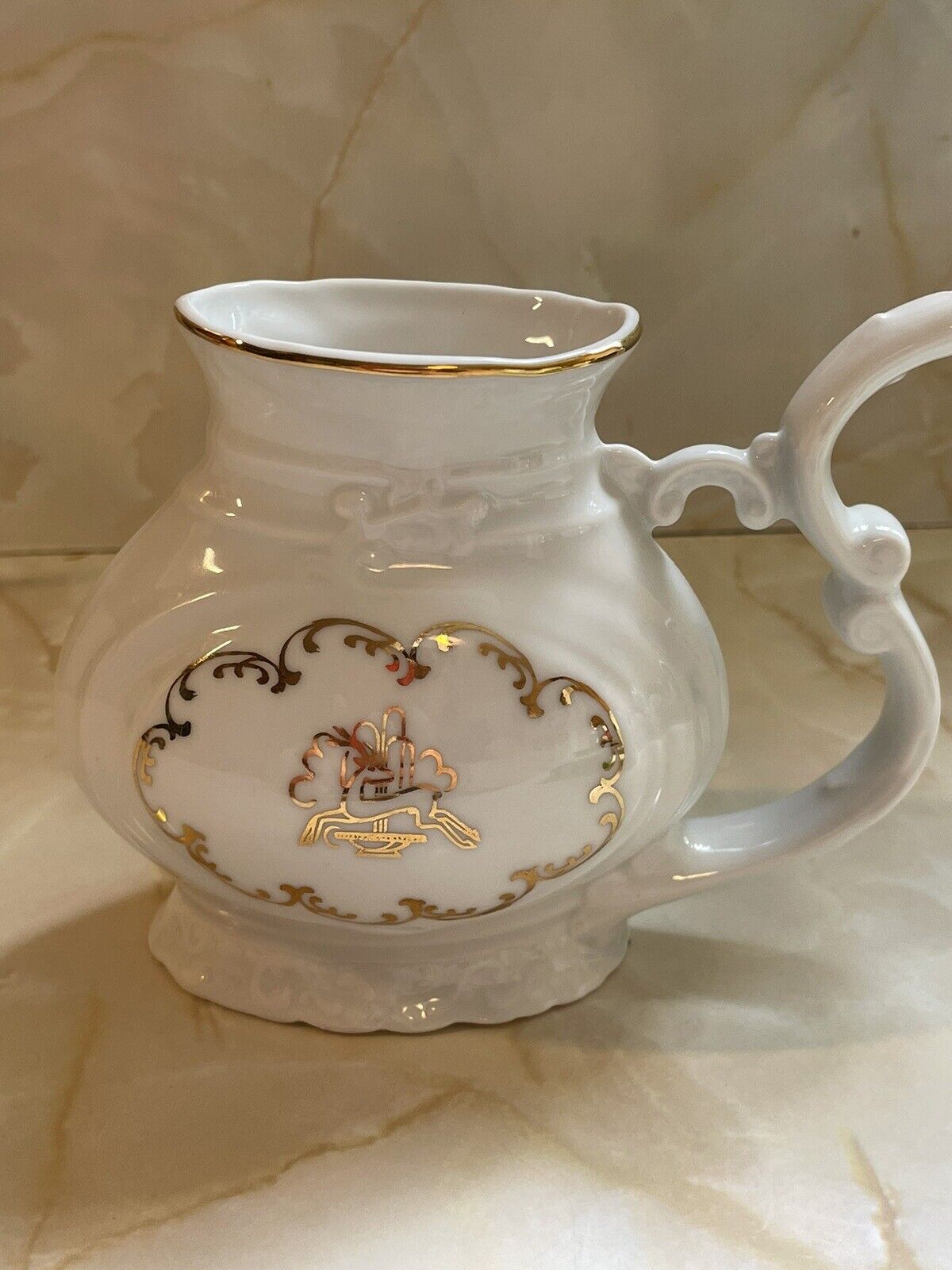Vintage Unique Czech Porcelain Sipping Cup Excellent Condition.