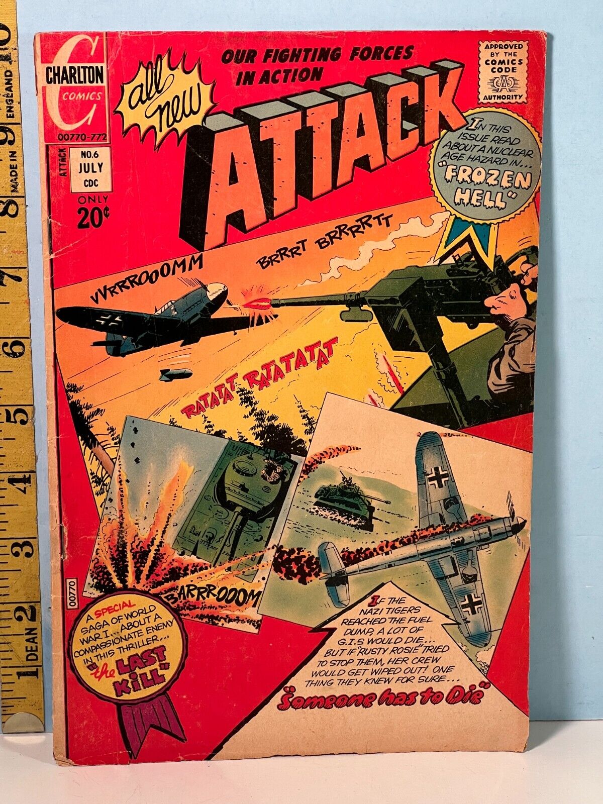 1972 ATTACK Our Fighting Forces in Action Charleton Comics