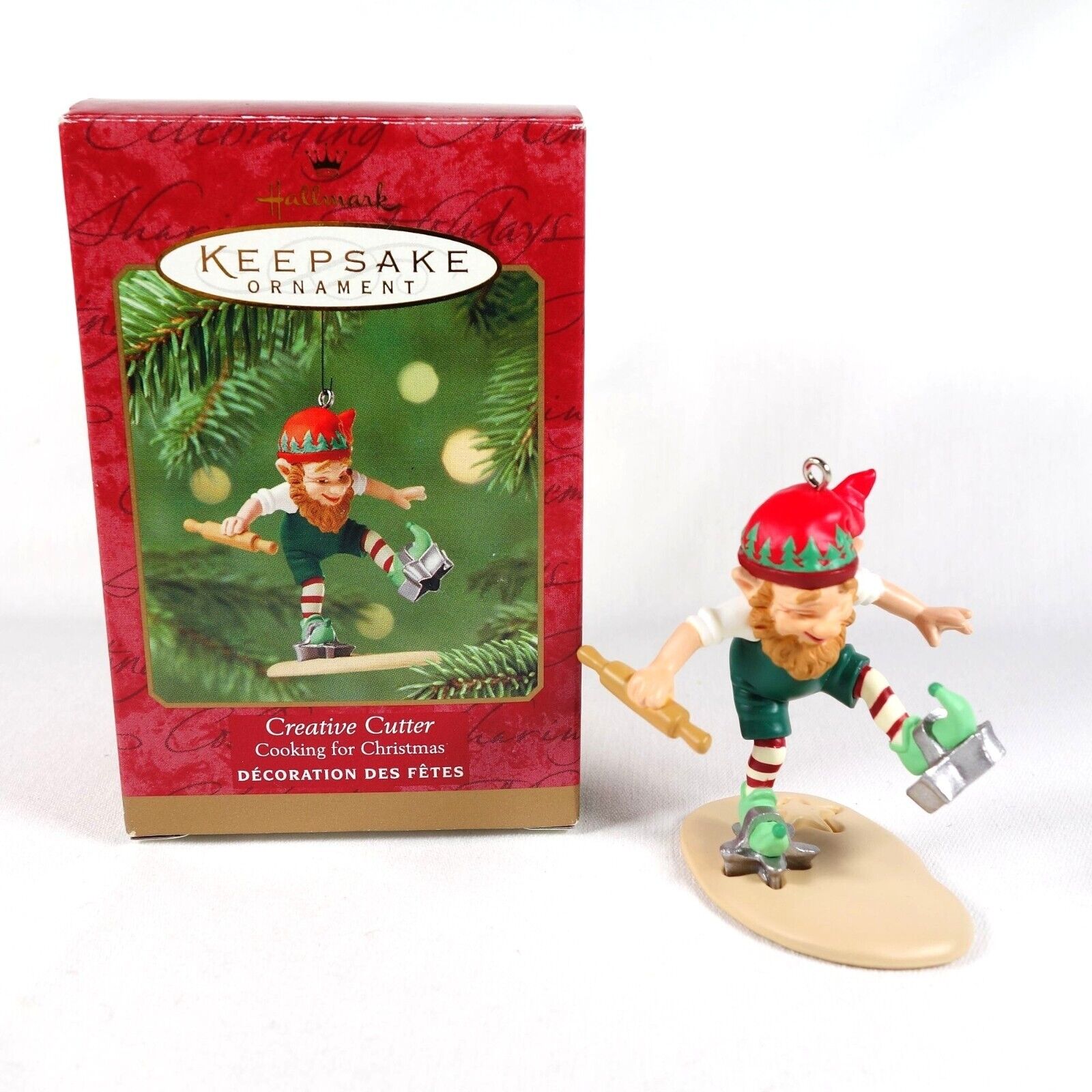2001 Hallmark Keepsake Ornament Creative Cutter Elf Cooking for Christmas