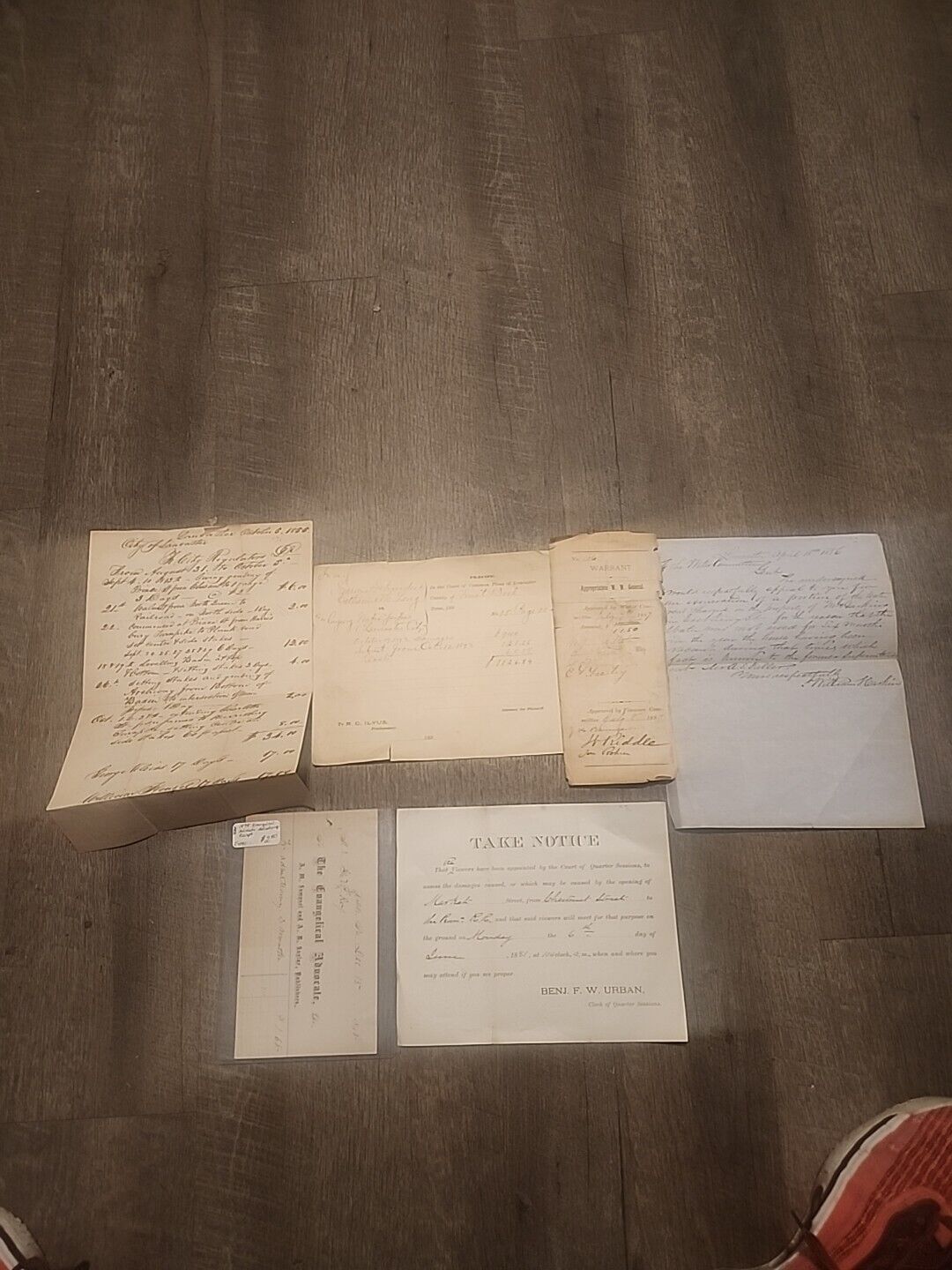 Late 1800's Court Documents Of 6