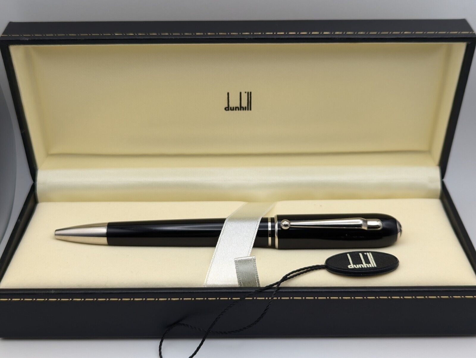 Dunhill Palladium Plated Sidecar Ballpoint Pen (Pre-Owned) w/ Box