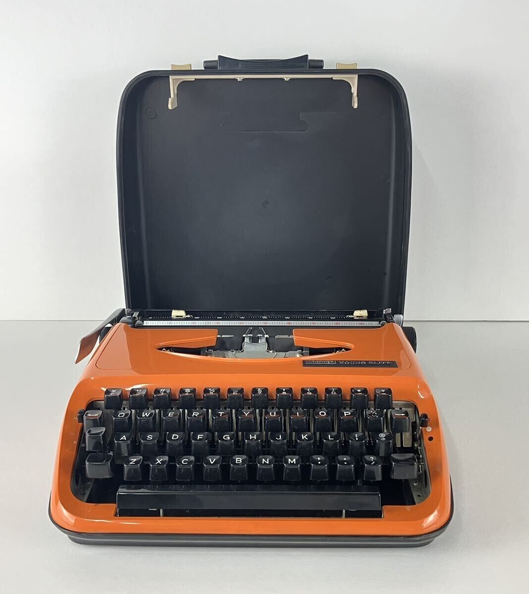 Brother Young Elite Typewriter Orange Retro Vintage Antique Alphabetic Array JP