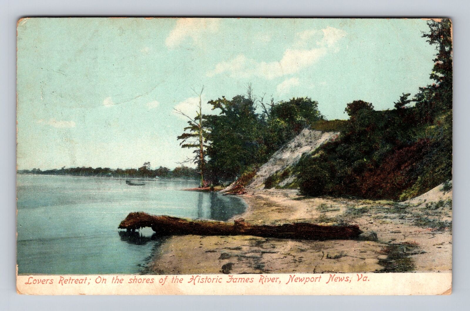 Newport News VA-Virginia, Lovers Retreat, Antique, Vintage c1908 Postcard