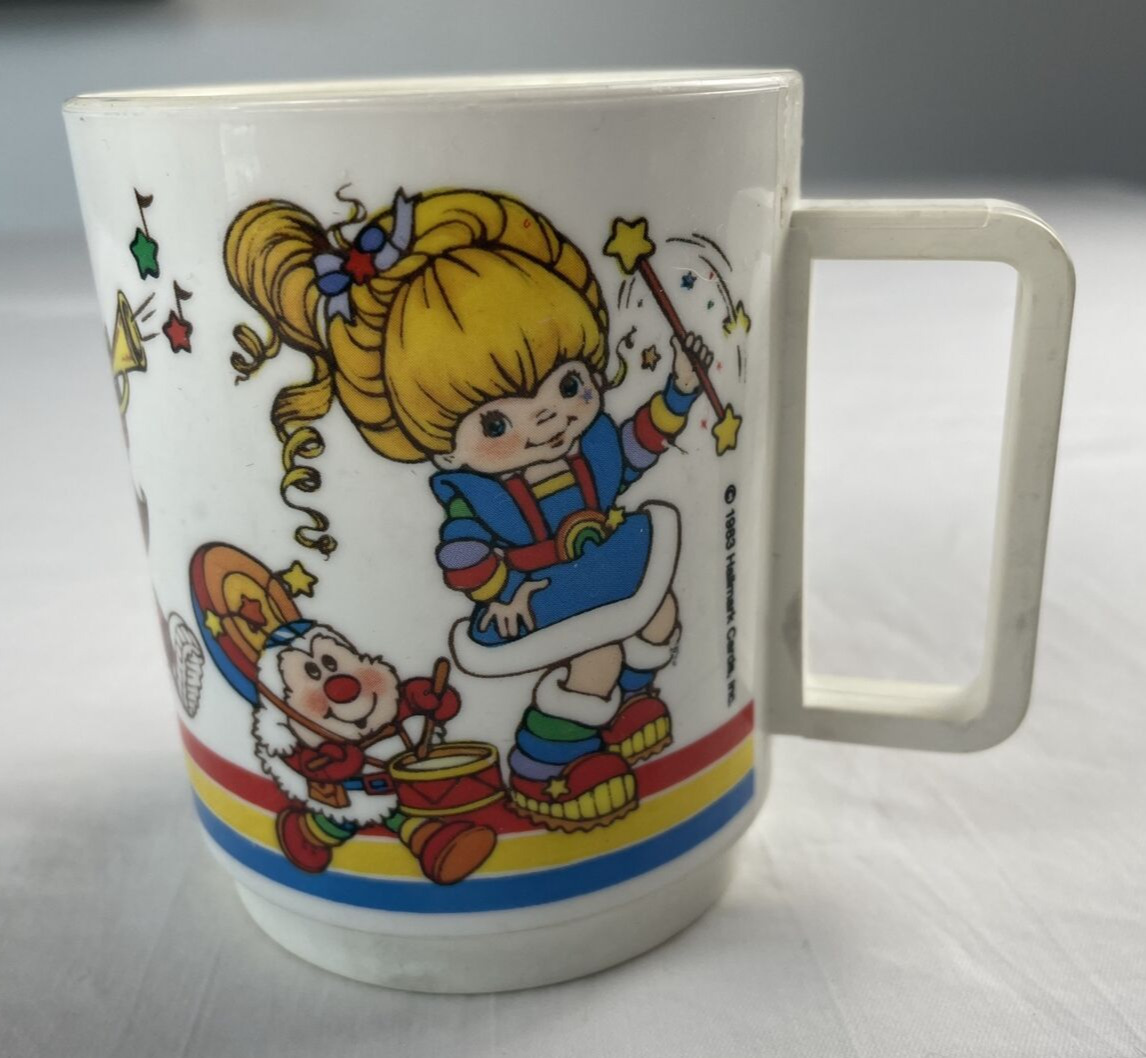 Vintage 1983 Rainbow Brite Deka Plastic Cup Mug Made in USA