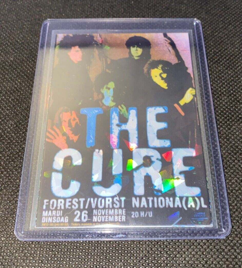 The Cure Custom Concert Mini Poster Prizm Holo Foil Card in top loader