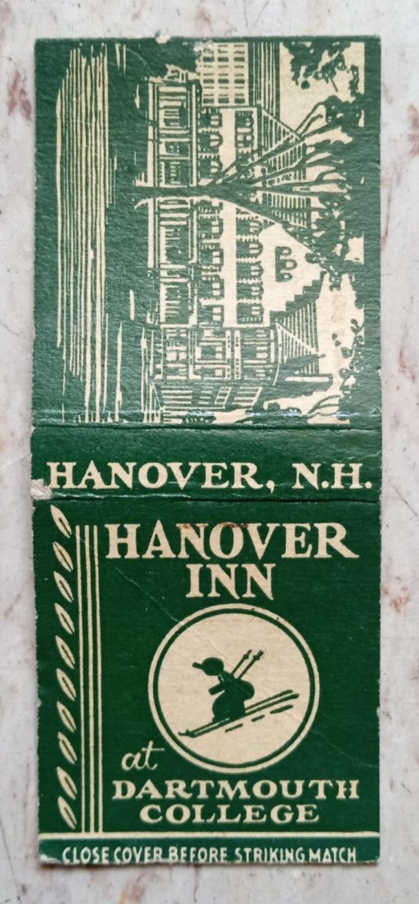 VINTAGE MATCHBOOK COVER HANOVER INN AT DARTMOUTH COLLEGE HANOVER, N.H.