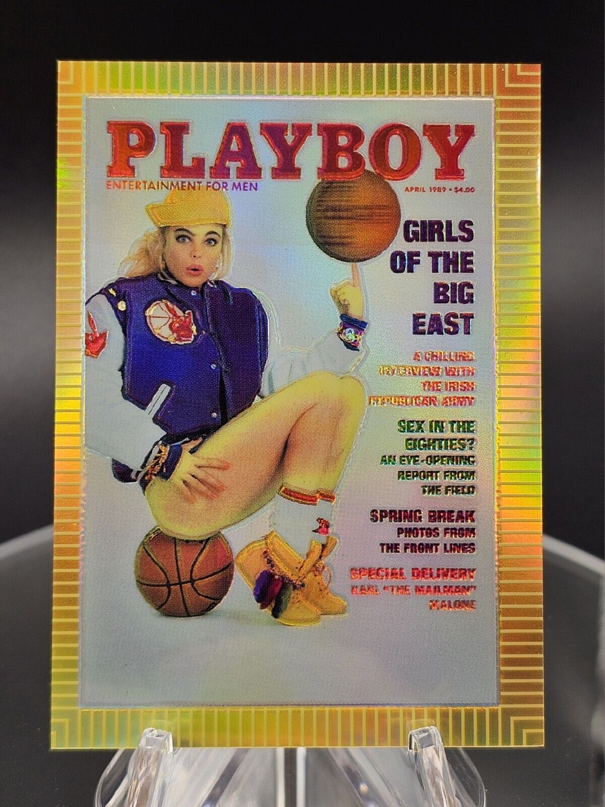 Playboy Chromium Cover Card Refractor 8/12 - ERIKA ELENIAK - APR 1989 - R 290 *2