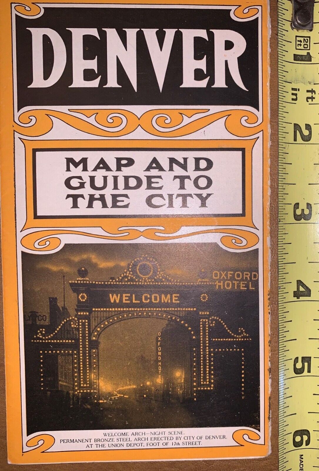 1910 Denver Colorado Map & Guide to the City - Clason drawn downtown inset -