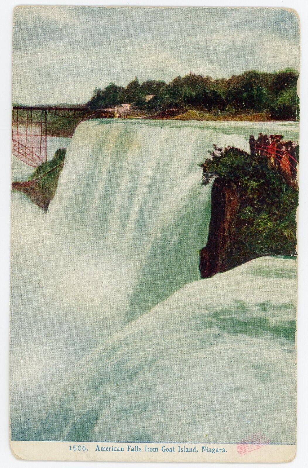 Antique Postcard American Falls from Goat Island Niagara Falls, NY Posted 1909