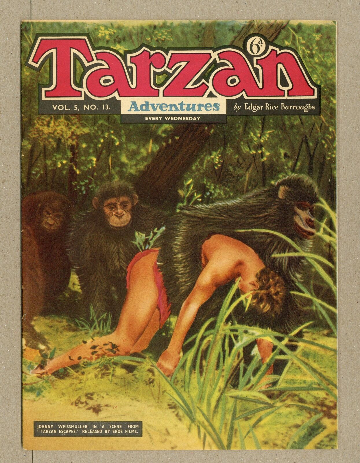 Tarzan Adventures Vol. 5 #13 VG 4.0 1955 Low Grade