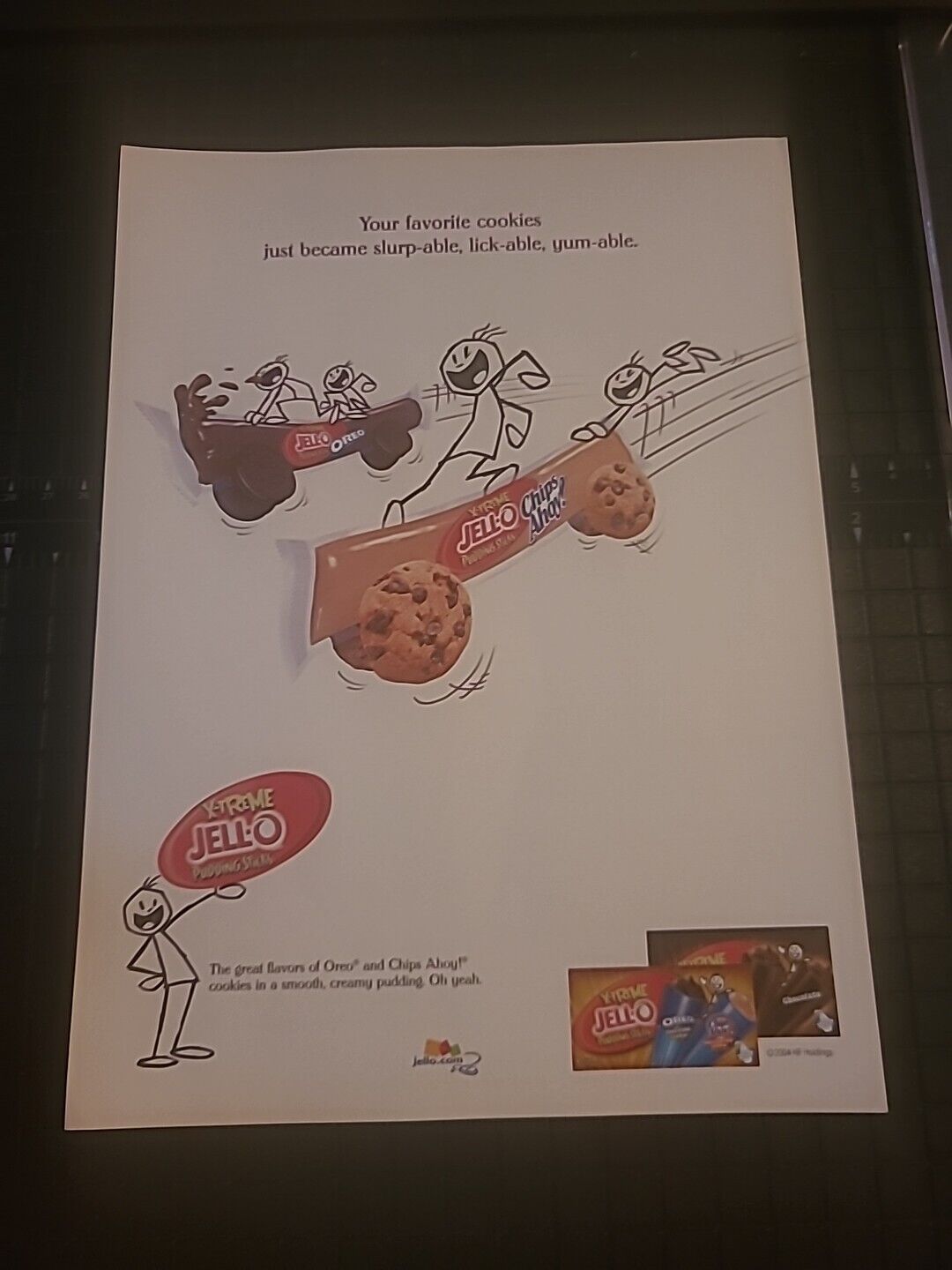 Jello Pudding Sticks Chips Ahoy Print Ad 2004 8x11 Great To Frame 