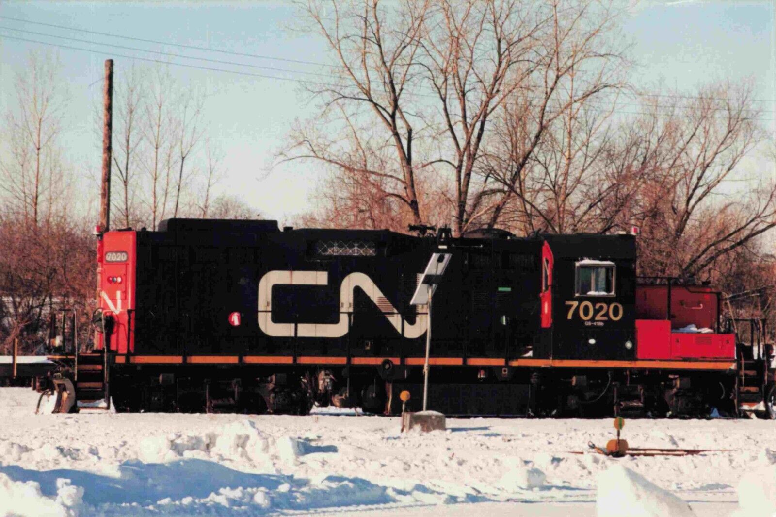 Train Photo - Canadian National In Snow Railroad 4x6 #8085