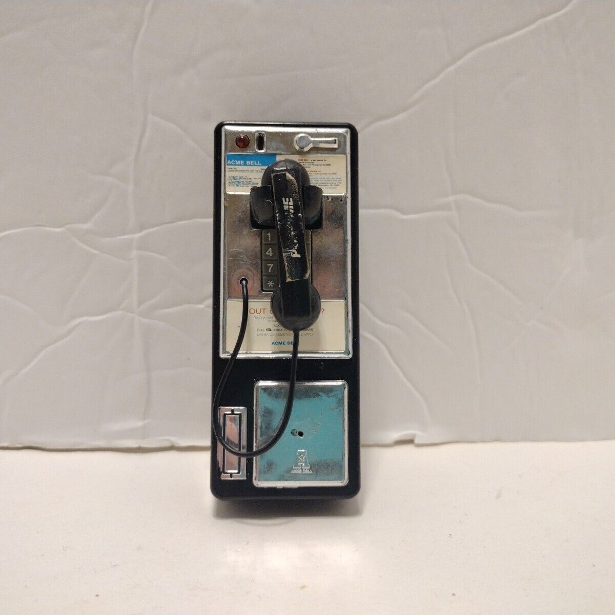 Vintage Acme Payphone Fridge Magnet Sound 1997 Miniature Dollhouse Kitchen Works