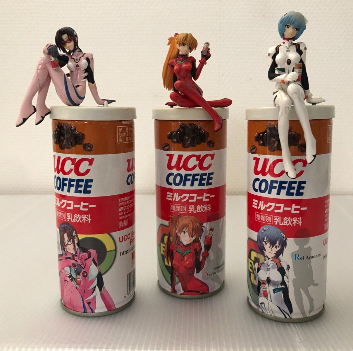 Evangelion Q collaboration figure + UCC coffee Rei Asuka Mari Kotobukiya JAPAN