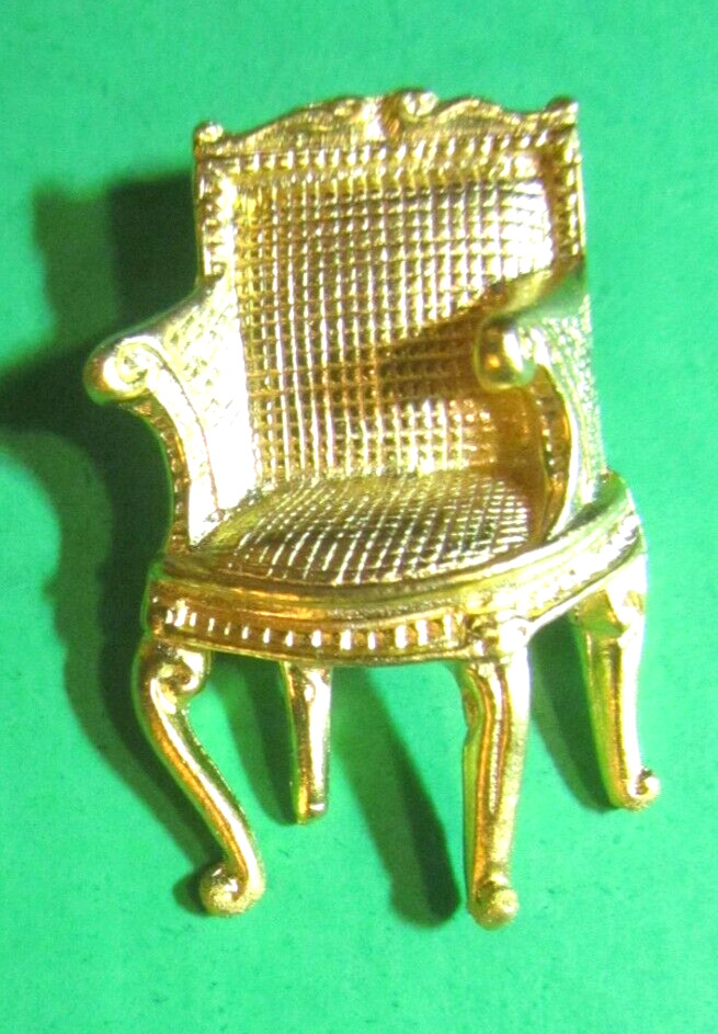 VINTAGE CHAIR CHIPPENDALE STYLE LEGS FURNITURE GOLD METAL SHANK BUTTON-N14