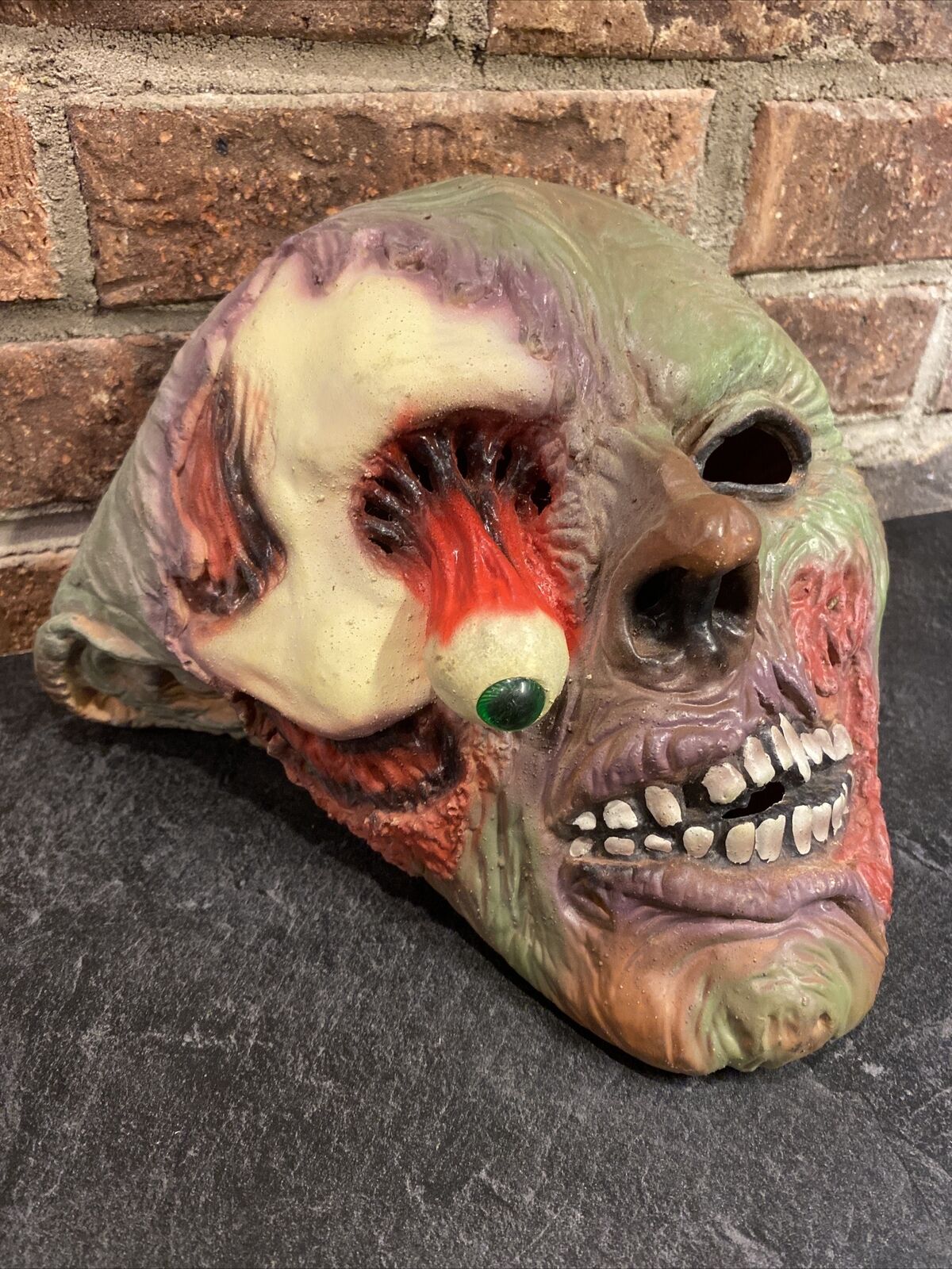 Vtg 1995 Rubies Costume Co Rubber Halloween Mask- Gruesome Zombie- See Pics