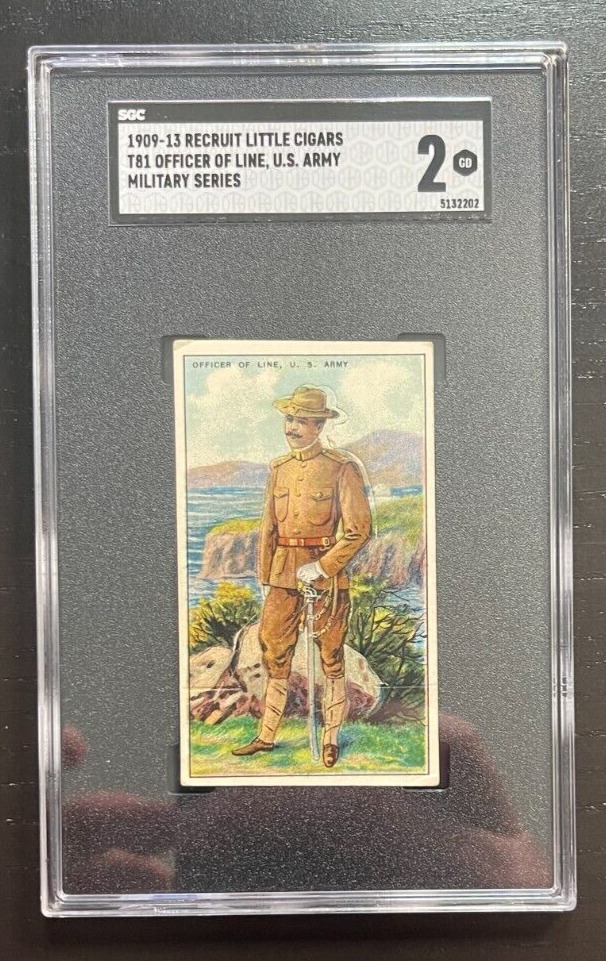 1909 Recruit Little Cigars Military Series T81 US Army Officer of the Line SGC 2