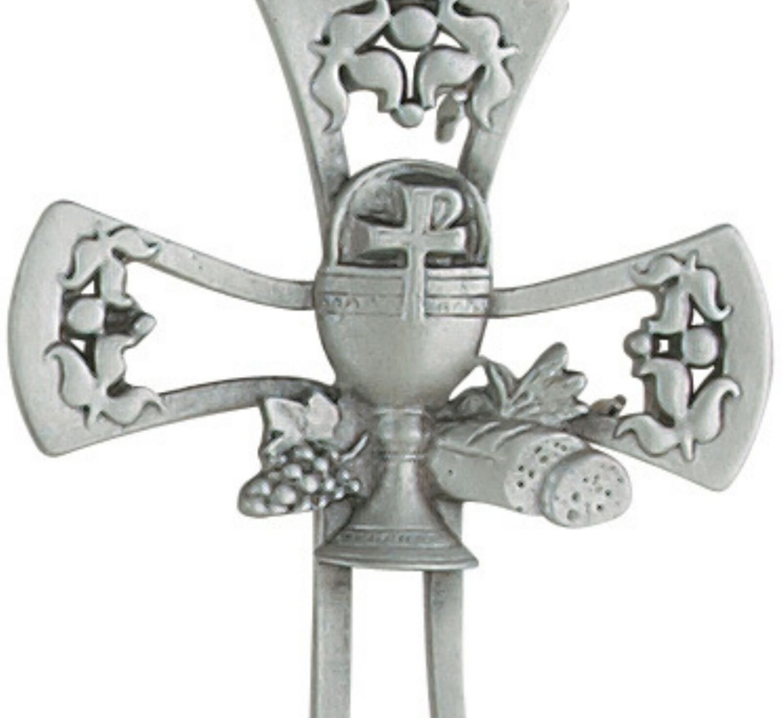 N.G. Pewter First Holy Communion Standing Cross Decoration, 4 Inch