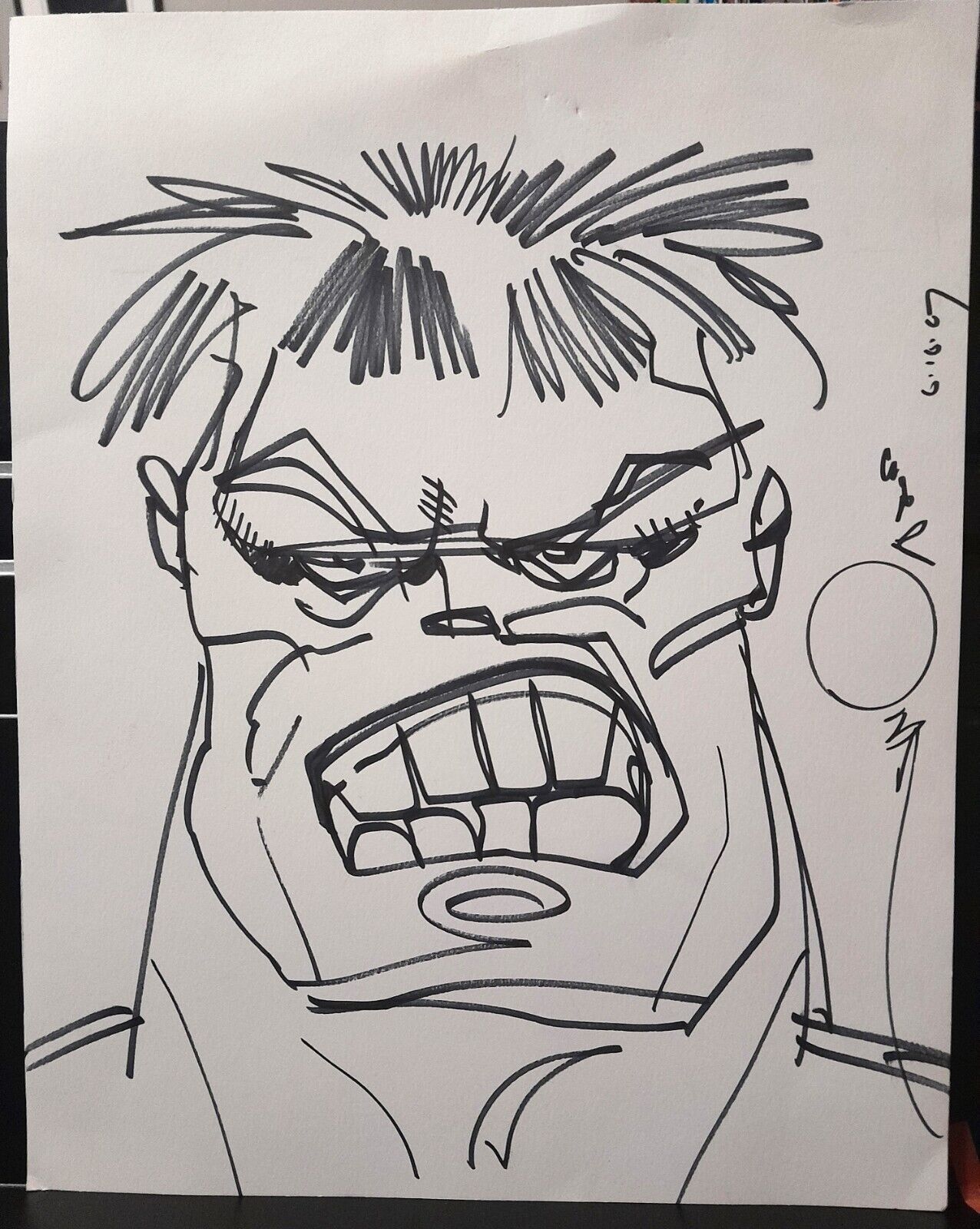 ORIGINAL ART The Hulk - Convention Sketch - Walt Simonson - DC Comics 2007