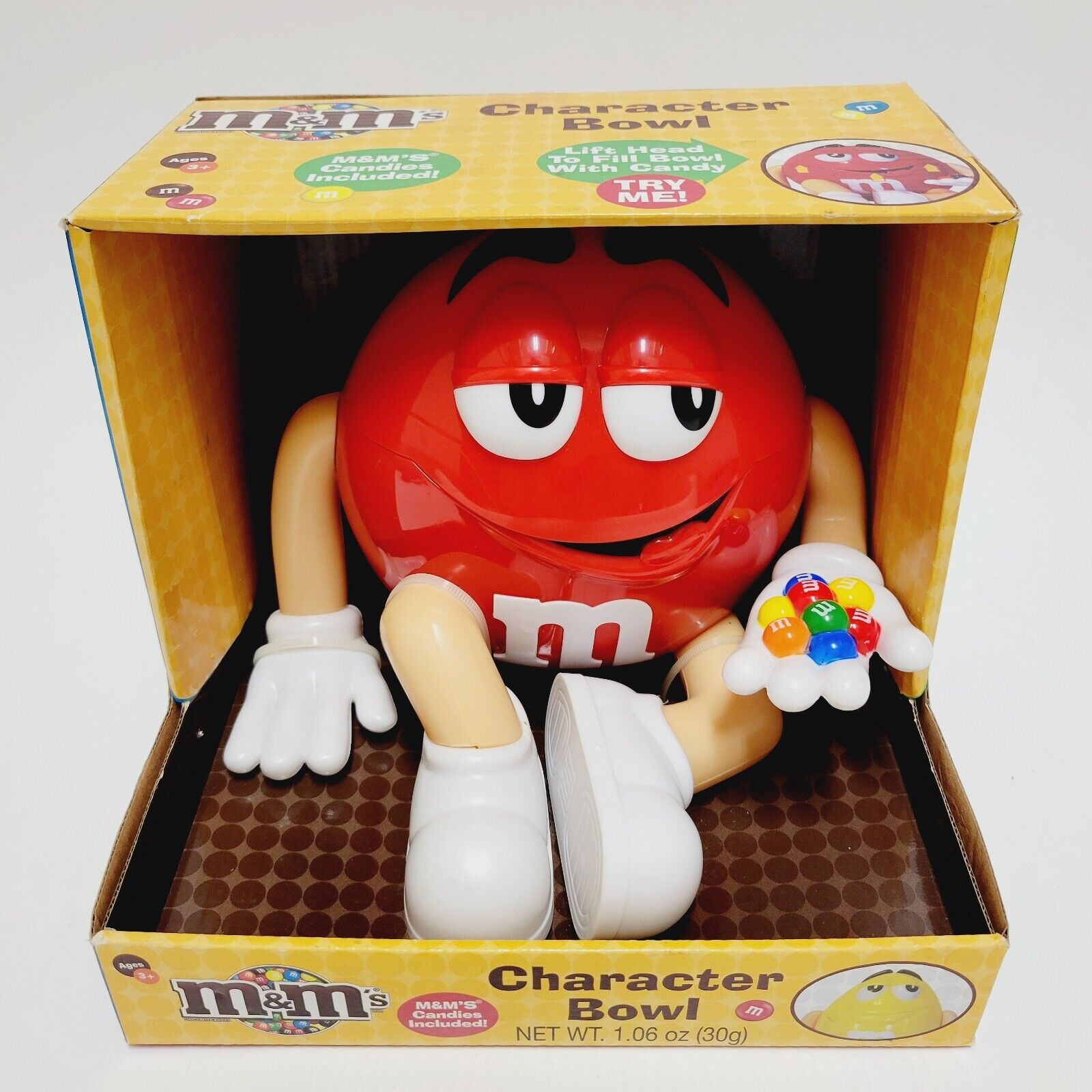 NEW M&Ms Candies Character Bowl Red in Box 2013 Display Figure