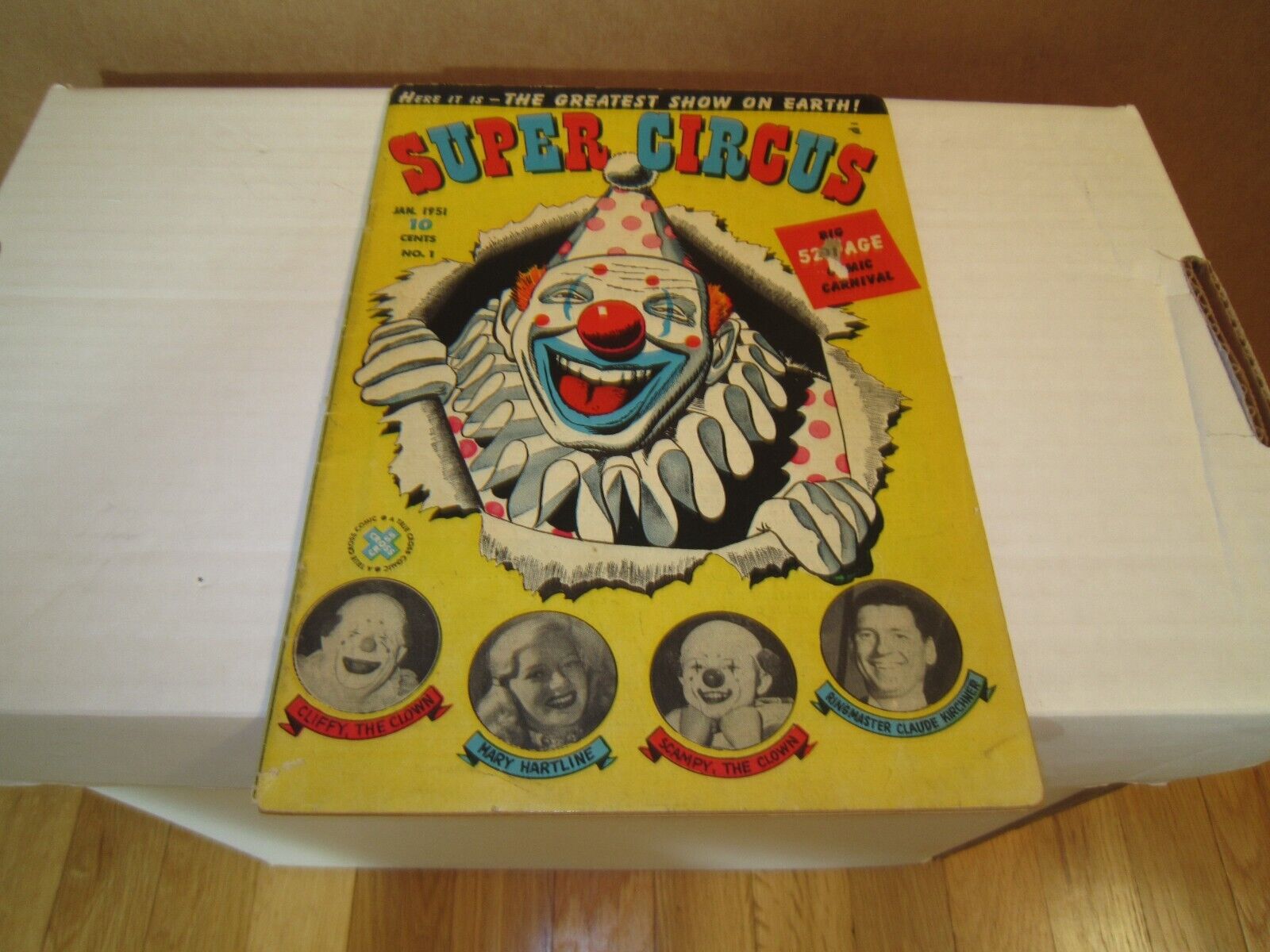 Super Circus #1 1951 3.0 G/VG Golden Age 52 Pages Photo Cover