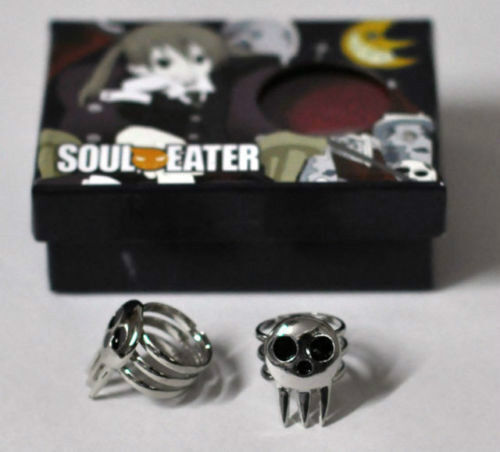 1 Pair Cosplay Ring Soul Eater Death The Kid Cosplay 2 Rings Set in box