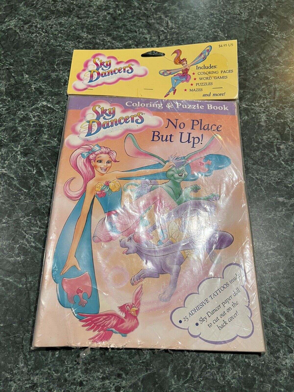 Vintage 90’s Sky Dancers “No Place But Up” Coloring & Puzzle Book *New Old Stock