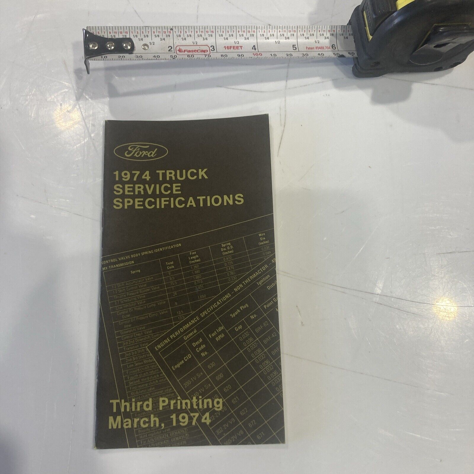 Vintage 1974 Ford Truck Service Specifications