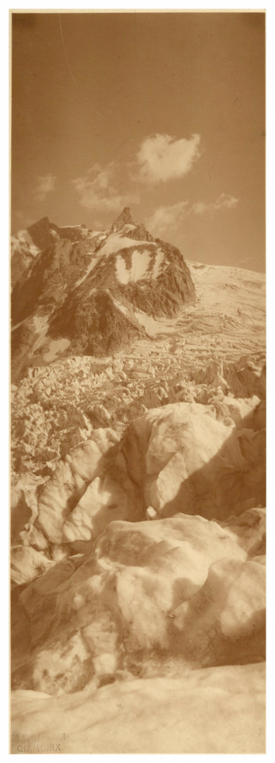 France, Mont Blanc, Mer de Glace, Photo. Mr. Willmann Vintage Print, Print ar