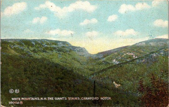 WHITE MOUNTAINS NH - Crawford Notch The Giant\'s Stairs Postcard