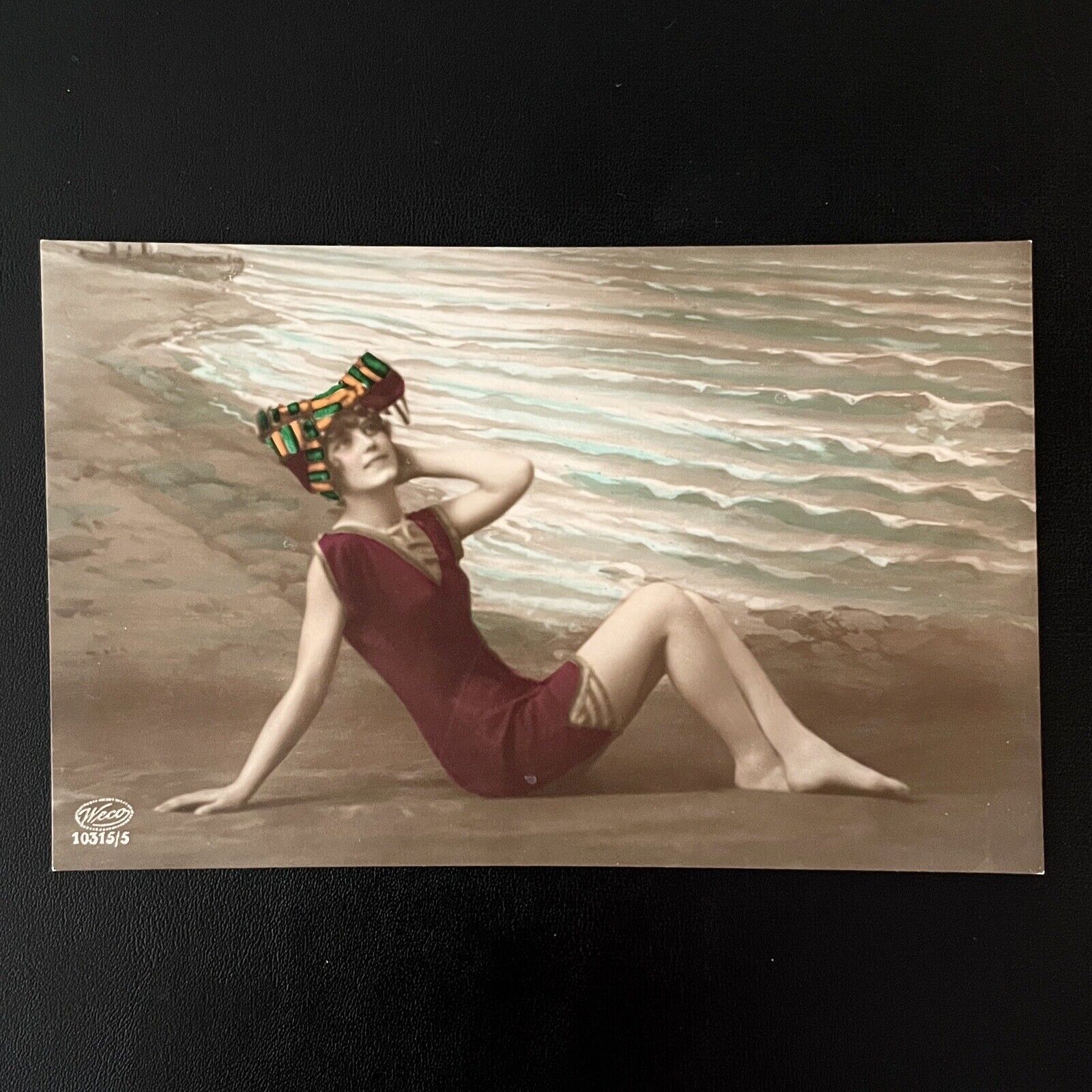 1920s French Glamour Fashion SWIMSUIT FLAPPER Bathing Beauty RPPC 10315/5