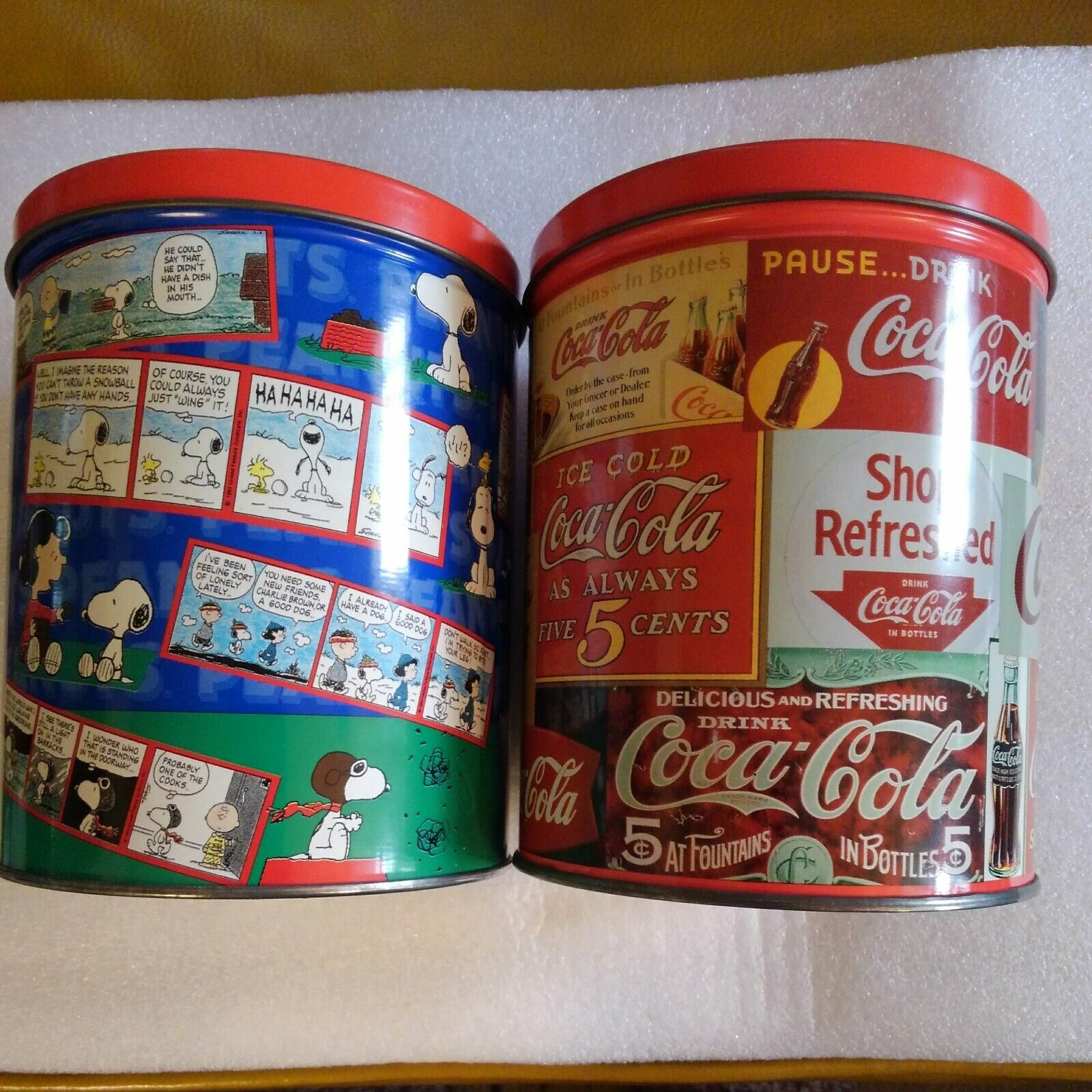 Lot 2 Vintage Puzzle and Tins Coca Cola/ Peanuts Charles Shultz