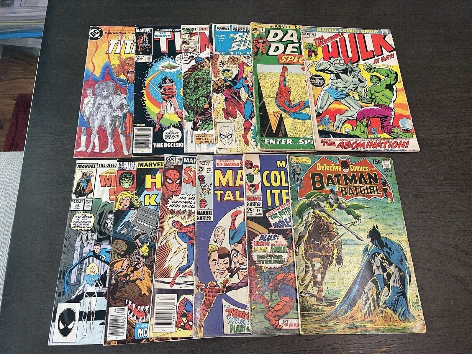 Mixed Comic Book Lot Worn Condition Batman Daredevil Silver Surfer Thor      
