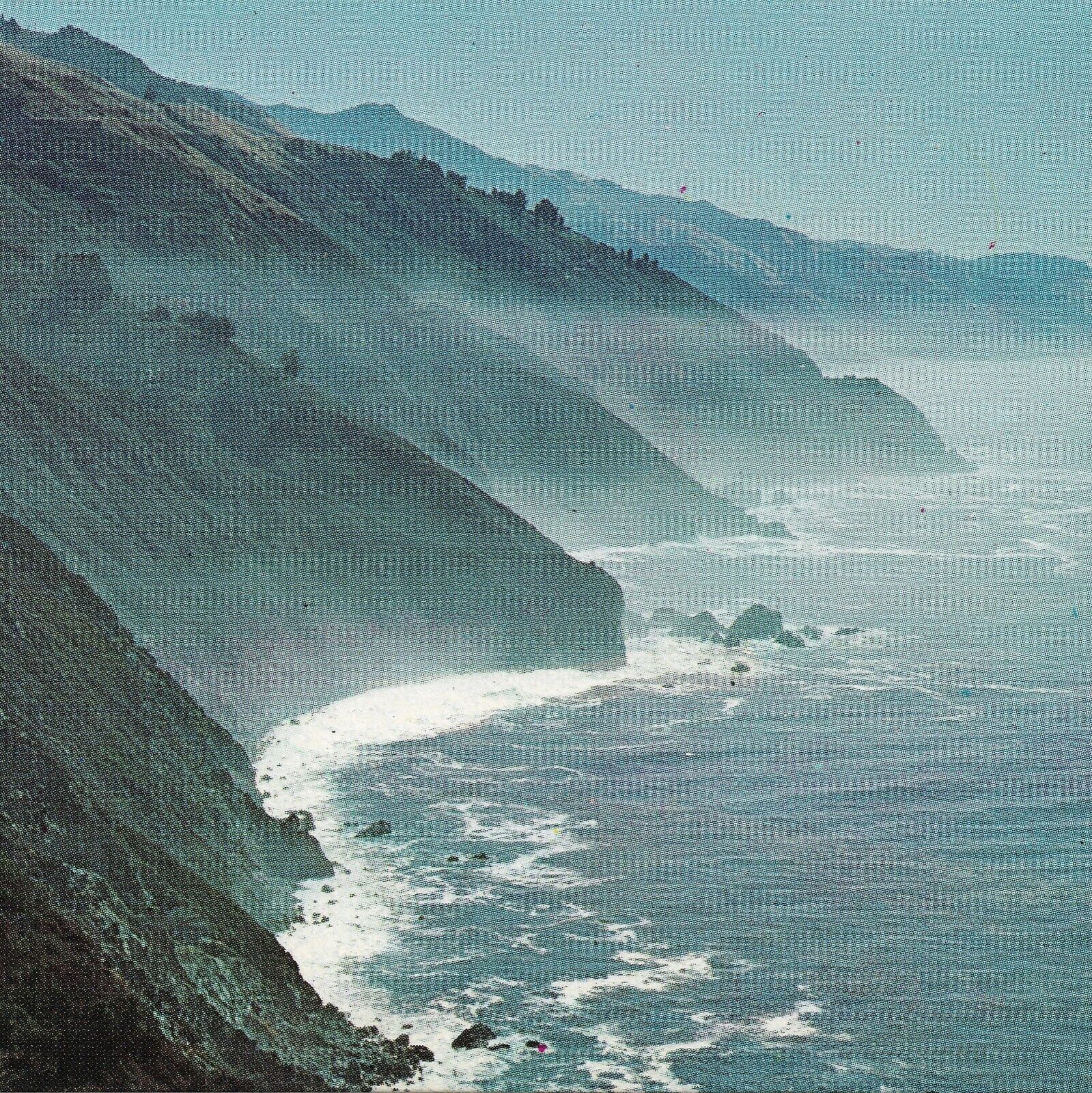 Rugged California Coast - Misty View - Along Highway 1 - Postcard PC2587