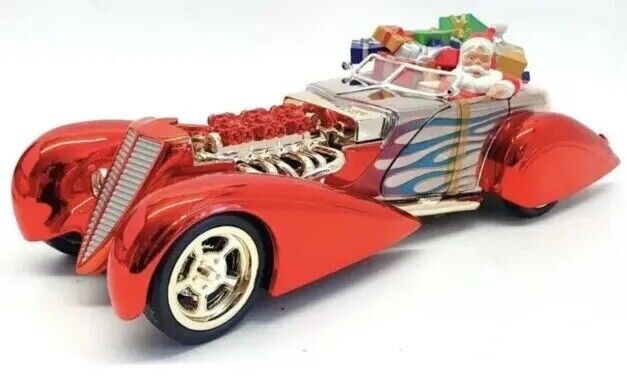 VTG Hot Wheels 1/18 Scale Diecast Speedster Christmas Santa's Car Red 11” Fun