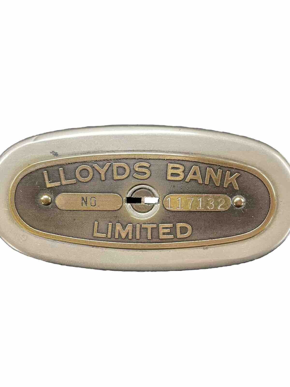 Vintage Lloyds Bank Limited Oval Coin Bank for Shilling Pence & Crowns ~ NO Key