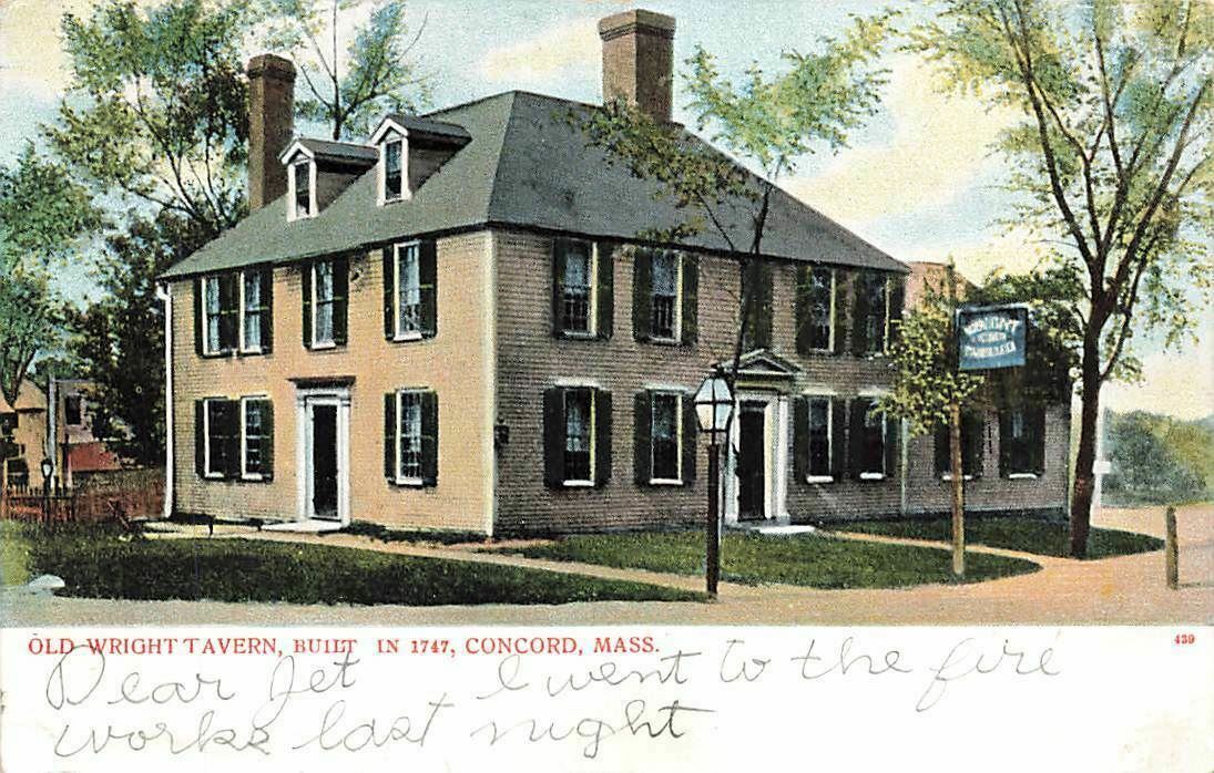 c1905 Old Wright Tavern Concord MA P254