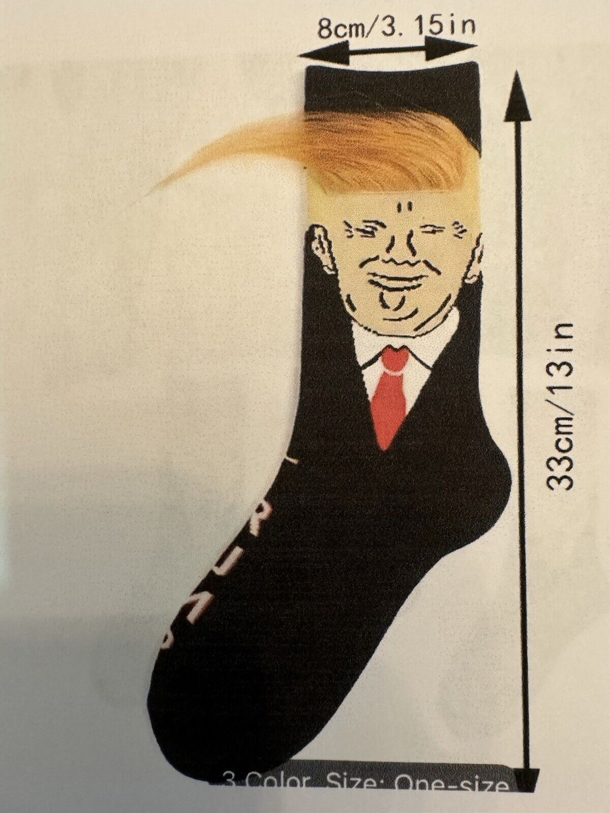 PRESIDENT (45th) DONALD J. TRUMP SOCKS. SHOW YOUR SUPPORT. Request black or blue