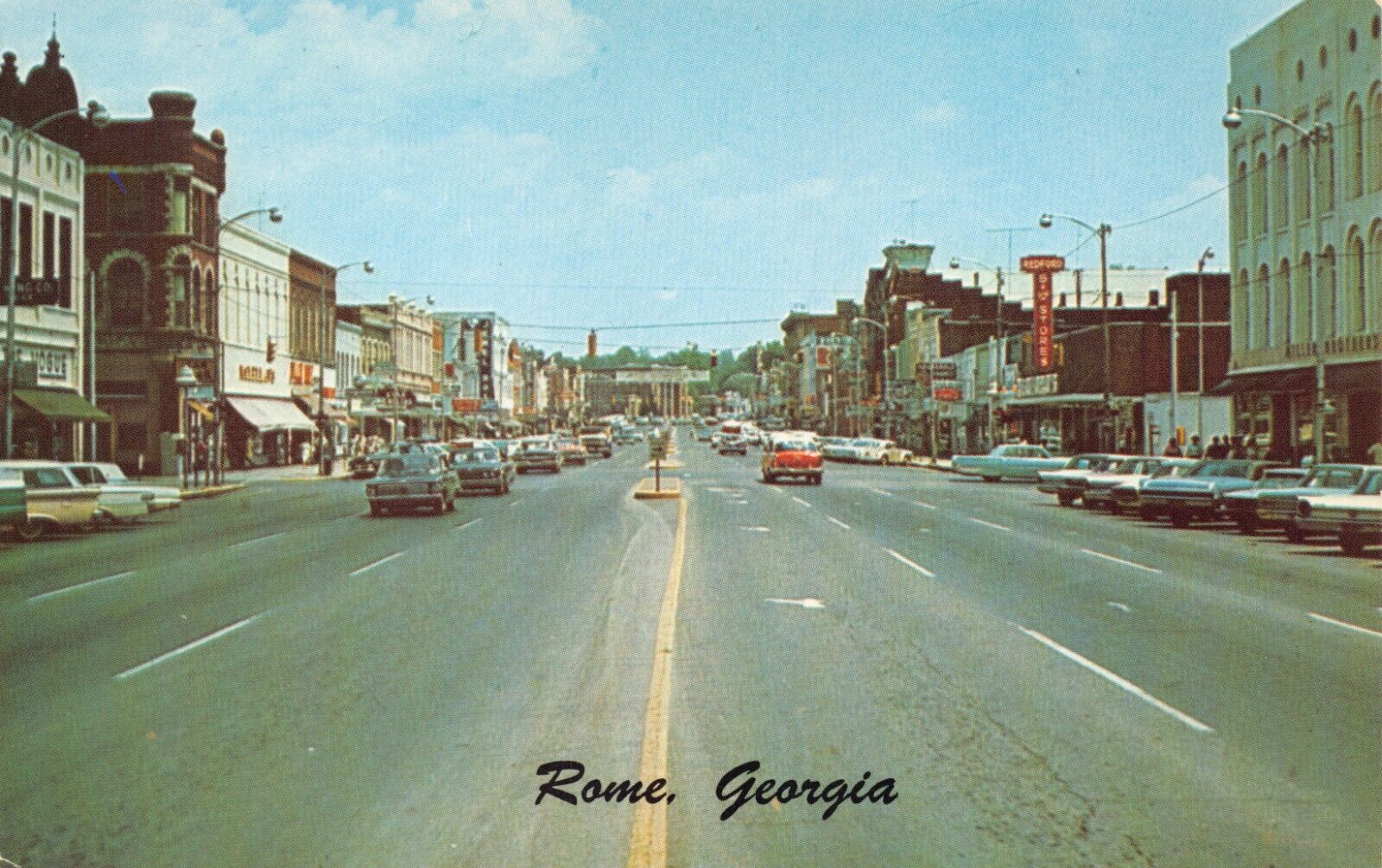 GA~GEORGIA~ROME~LOOKING DOWN BROAD STREET~C.1960