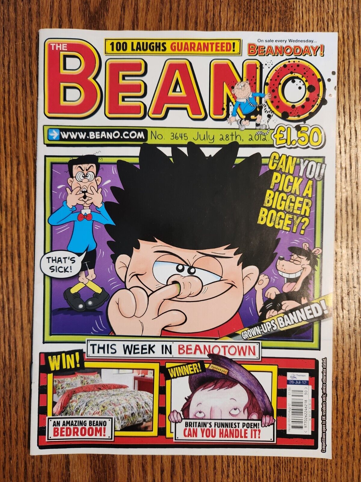 The Beano United Kingdom #3645 Comics Book Magazine Can You Pick a Bigger Bogey?