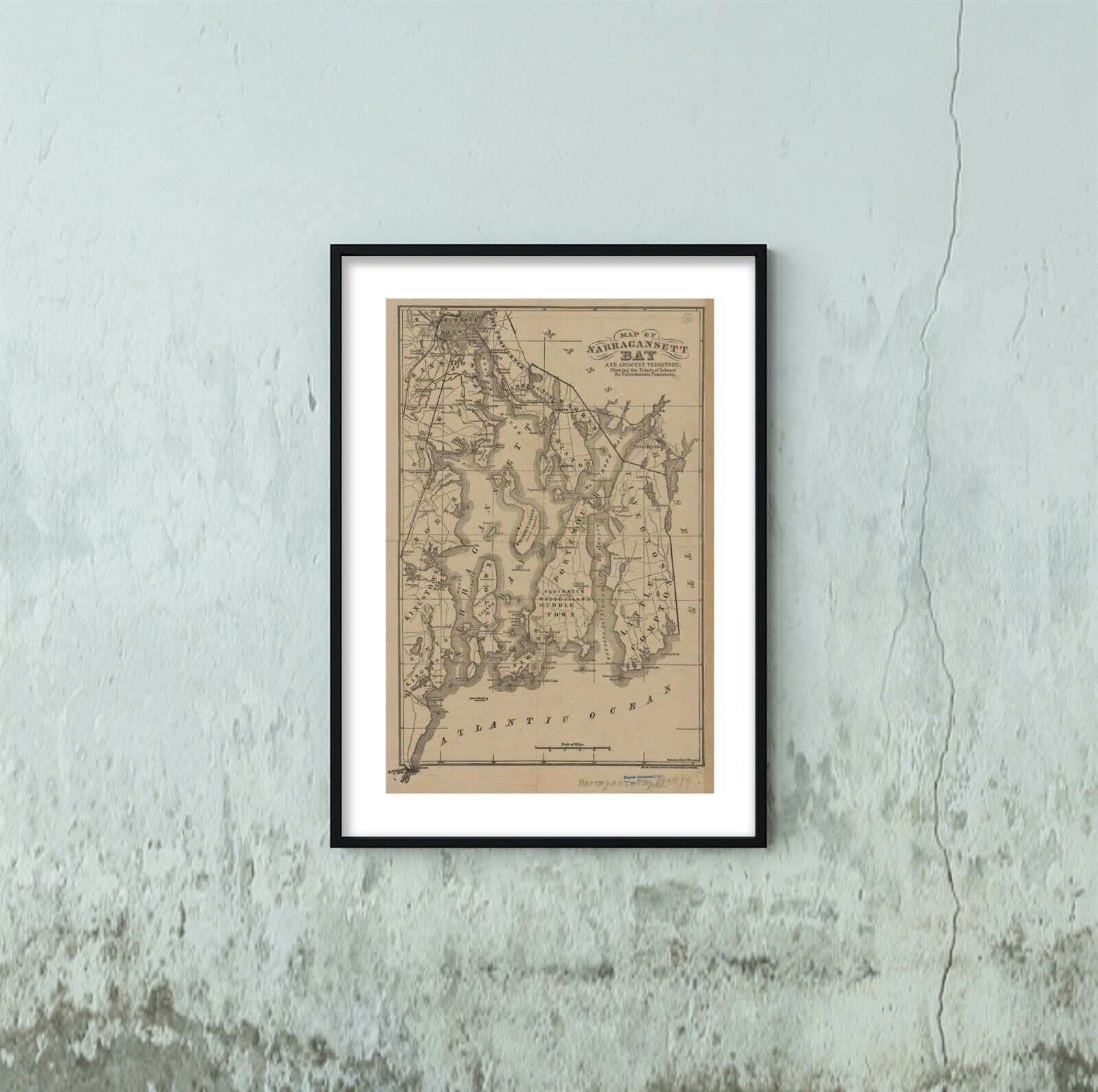1879 Map of Providence, R.I. | Narragansett Bay | Vintage Providence R.I. Map |