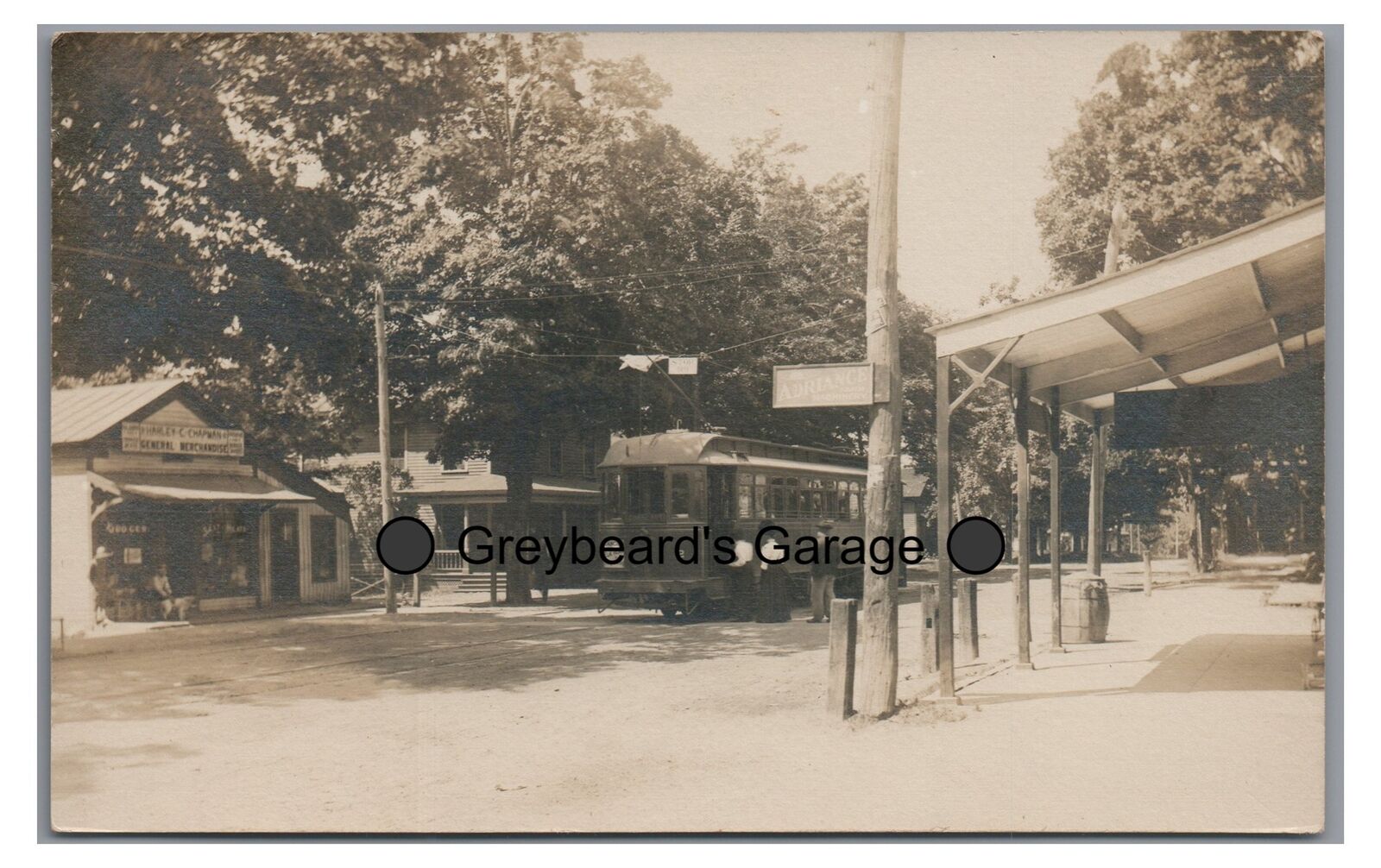 RPPC Trolley Streetcar EAST SPRINGFIELD PA Erie County Real Photo Postcard