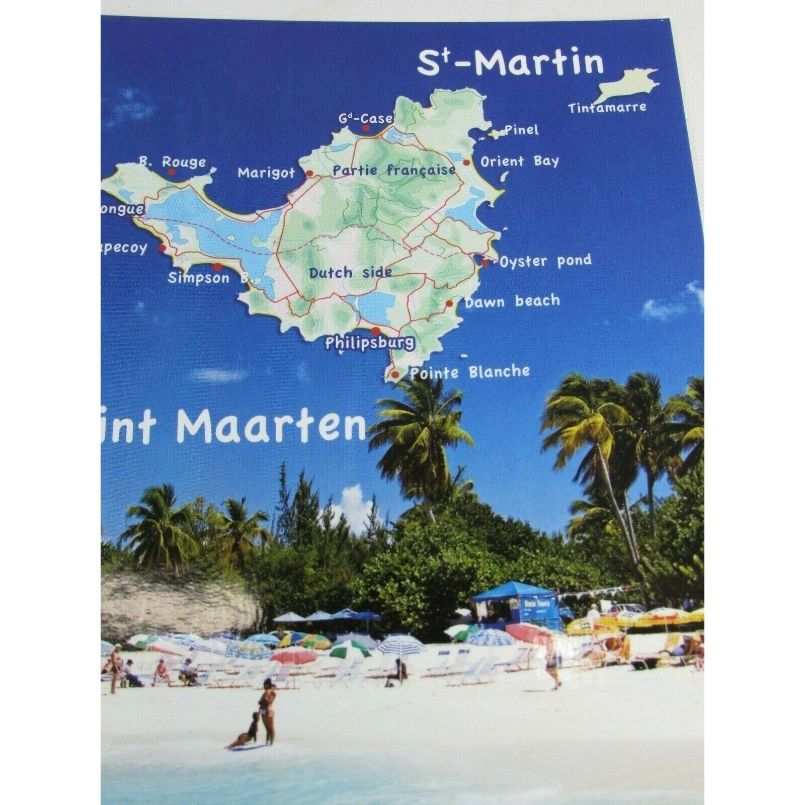 St Martin Sint Maarten Tropical Postcard 48434 Antilles Mullet Bay