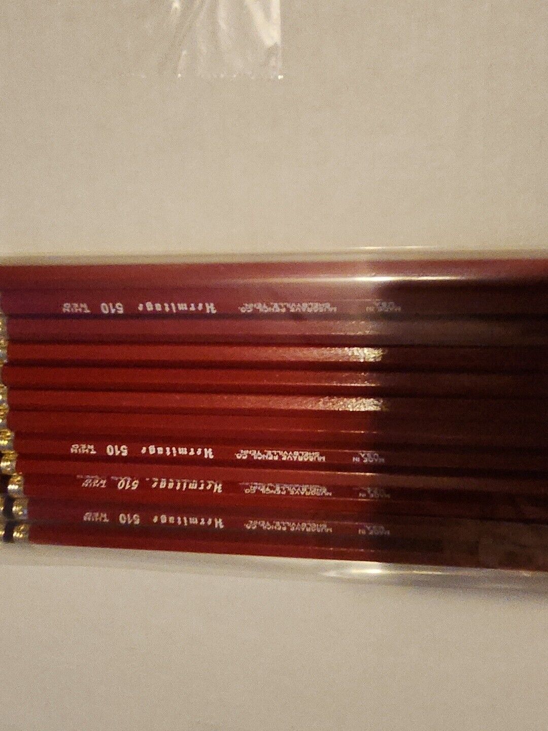 1 DOZEN (12) Musgrave Pencils Hermitage 510-T Hexagon Thin Red Unsharpened
