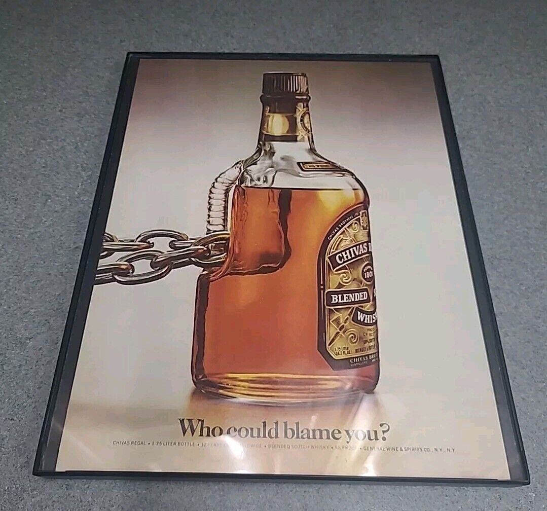 Chivas Regal Scotch Whisky Framed Print Ad 1979 8.5x11 Wall Decor 