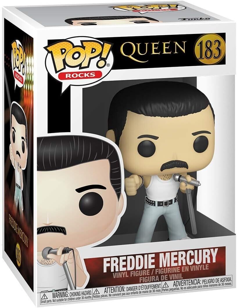 Funko Pop Queen Freddie Mercury Radio Ga Ga Live Aid Figure w/ Protector