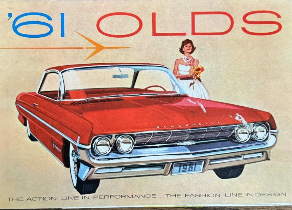Vintage 1961 Oldsmobile Dealer Showroom Sales Brochure ~ Automobile Catalog
