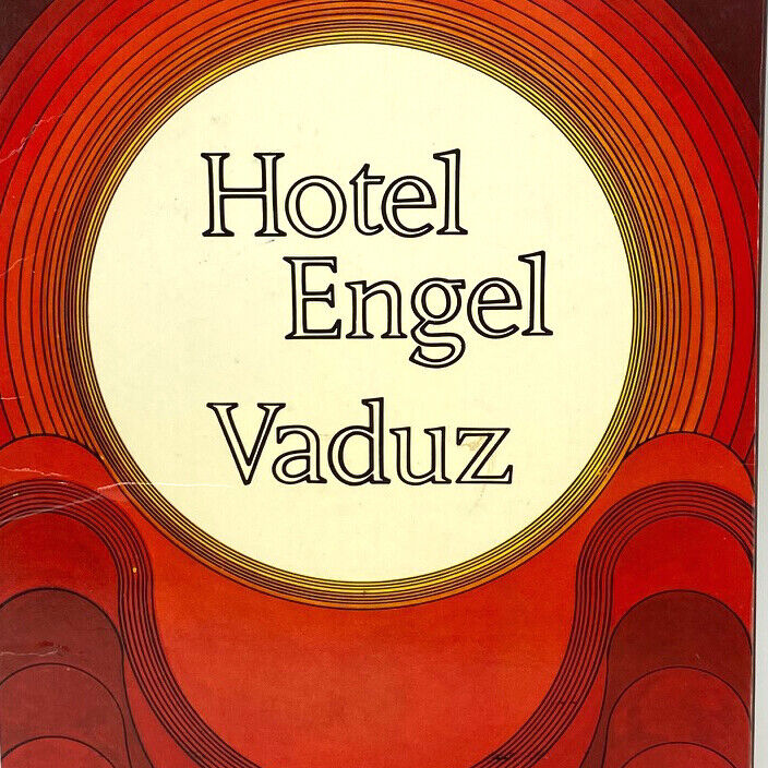 Vintage May 1982 Hotel Engel Vaduz Restaurant Menu Liechtenstein